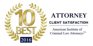 10 Best 2016 | Attorney Client Satisfaction | American Institute of Criminal Law Attorneys